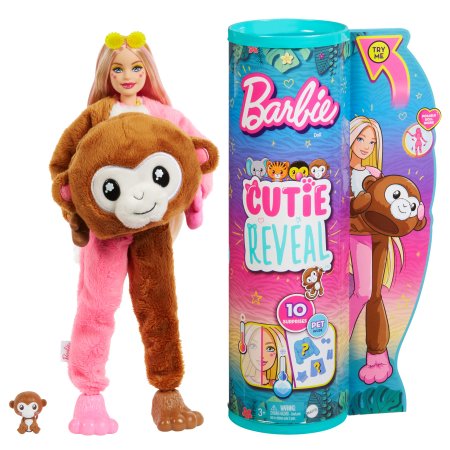 BARBIE Cutie Reveal Džungli seeria nukk - ahv, HKR01 HKR01