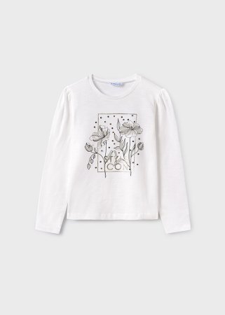 MAYORAL pikkade varrukatega t-särk 8F, natural, 7053-94 