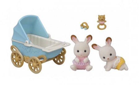 SYLVANIAN FAMILIES  Kaksikud jänesed + vanker  2206/5018 
