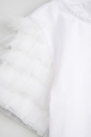 COCCODRILLO short sleeved t-shirt, white, WC6143206EJG-001-128, 128 size 