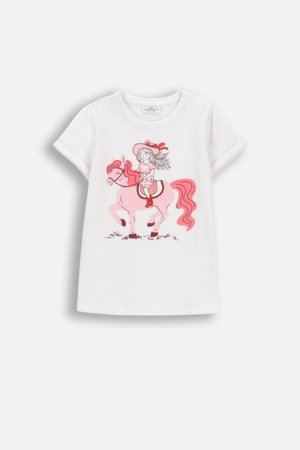 COCCODRILLO lühikeste varrukatega t-särk, valged, WC6143204GGK-001-092, 92 suurus 