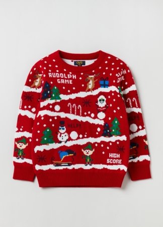 OVS BOY3-10Y TRICOT 2H 3-4 RED 001915489 
