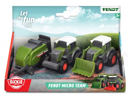 SIMBA DICKIE TOYS traktorite komplekt Fendt Micro Team assortii, 203732001 203732001