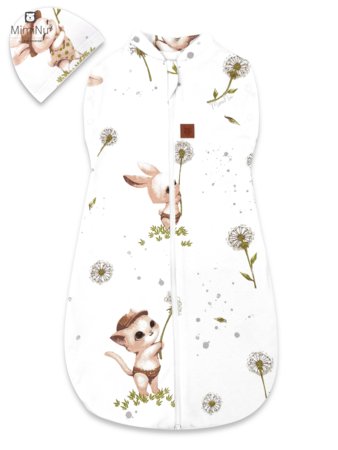 MIMINU magamiskott+beebimüts TEDDY 2in1, 0-3 k., TOG 0,5-1, Cats 