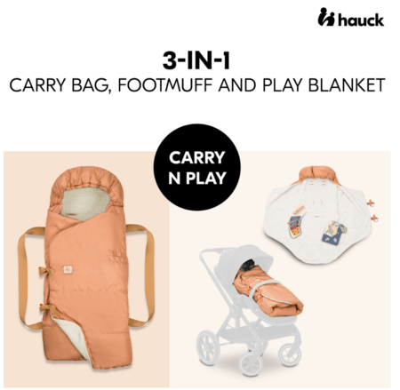 HAUCK magamiskott 3in1 CARRY N PLAY, Dots cork, 530078 