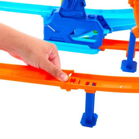 HOT WHEELS Stunt Tracks võidusõiduraja komplekt – Double Loop Challenge, JHK73 