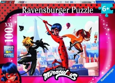 RAVENSBURGER PUZZLE pusle Miraculous, 100 tk, 12004172 6 