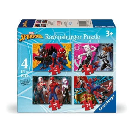 RAVENSBURGER laste pusle Spider-Man, 12/16/20/24 tk, 12004201 
