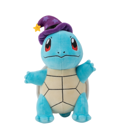 POKEMON pehme mänguasi Squirtle nõiakübaraga, 20 cm, PKW3099 