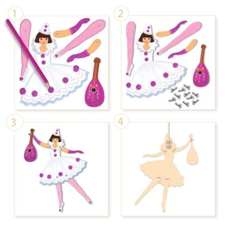 DJECO Liigutatavad paberinukud Baleriinid, DJ09649 