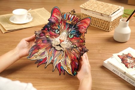 ROWOOD Puidust puzzle Cat King, TA002 