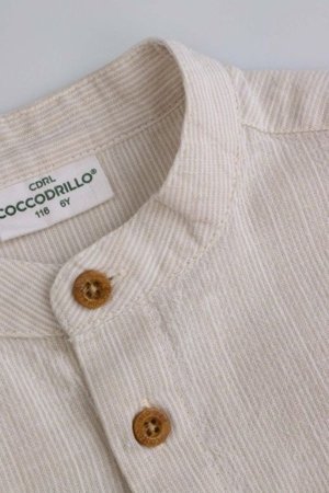 COCCODRILLO pikkade varrukatega särk WILD SAFARI BOY KIDS, kreemjas, WC5136201WBK-003-122, 122 cm 