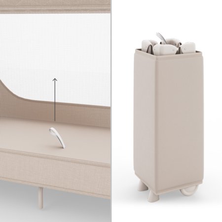 KINDERKRAFT reisivoodi-maneež LEODY UP, Beige, KCLEODUPBEG0000 