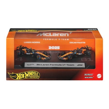 HOT WHEELS 1:64 Premium F1 McLaren Lando Norris & Oscar Piastri kahe auto komplekt, JMM91 