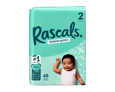 RASCAL mähkmed 2 suurus, 4-8 kg, 48 tk, 93222 