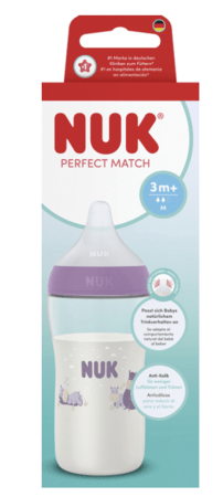 NUK pudel silikoonist lutiga PERFECT MATCH, M, 260 ml, SK117 