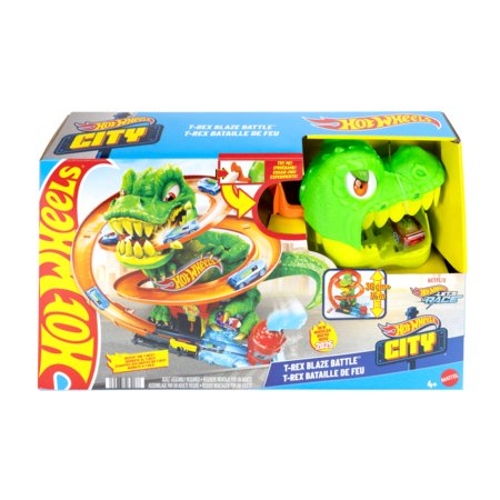 HOT WHEELS City T-Rex tuletõrjejaamas, JBM73 