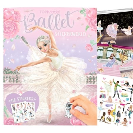 TOP MODEL kleebiste raamat Stickerworld Ballet, 13049 