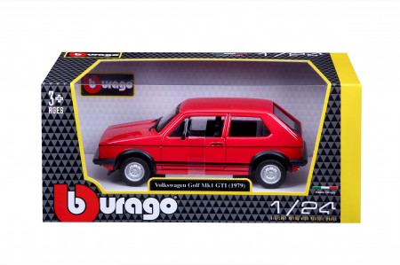 BBURAGO 1:24 auto mudel 1979 Volkswagen Golf MK1 GTI, 18-21089RD 18-21089