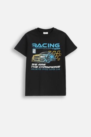COCCODRILLO t-särgid CITY RACING BOY JUNIOR, must, cm 