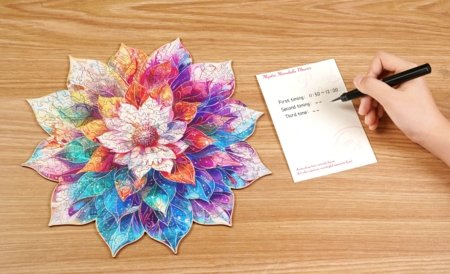 ROWOOD Puidust puzzle Müstiline mandala lill, TA001 