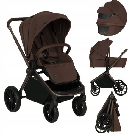 LIONELO universaalne käru MIKA PLUS 2IN1, Mocha mousse 