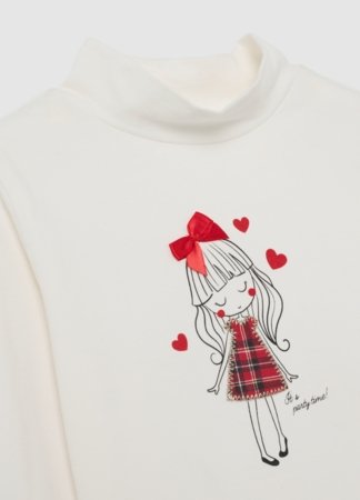 OVS Pikkade varrukatega ja kõrge kraega T-särk, 128 cm, 002495816 