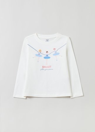 OVS GIRL3-10Y T-SHIRTS L/S 2H 9-10 WHITE 001904559 