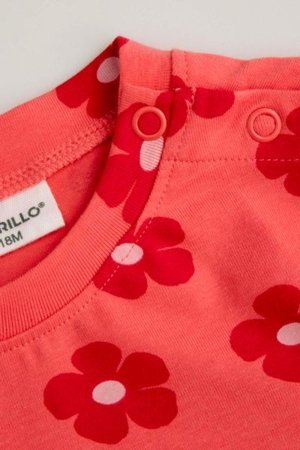 COCCODRILLO pikkade varrukatega särk NOSTALGIC MEADOW GIRL NEWBORN, roosa, WC5143101NGN-025-086, 86 cm 