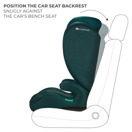 KINDERKRAFT turvatool I-SPARK 2 PLUS I-SIZE, 100-150 cm., Green, KCISPA02GREPL00 