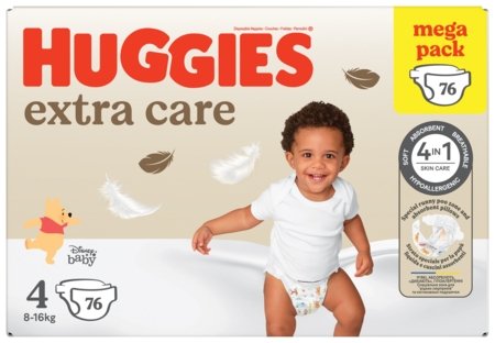 HUGGIES mähkmed EXTRA CARE, Box, 4 suurus, 8-16 kg., 76 tk., 2562441 