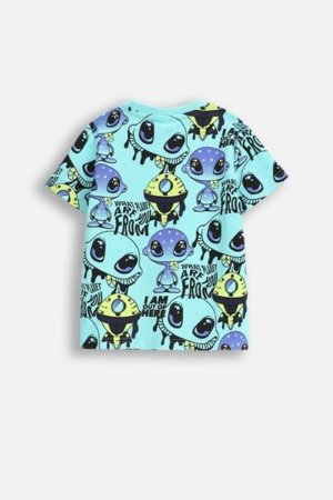 COCCODRILLO lühikeste varrukatega särk COSMIC RAVE BOY KIDS, sinine, WC5143201CBK-013-122, 122 cm 