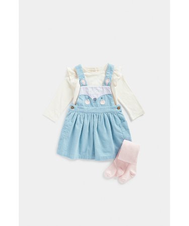 MOTHERCARE pitkähihaiset t-paida, sarafan ja sukapüksid, FE307  