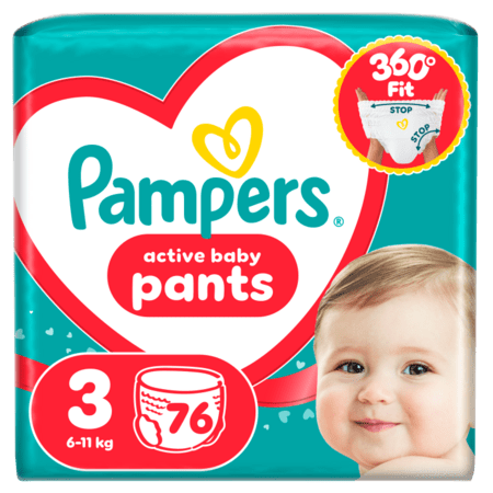PAMPERS püksmähkmed Pants, 3 suurus, 6-11kg, 76 tk., 80894798 