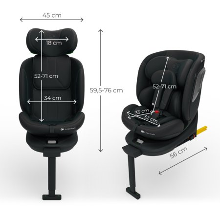 KINDERKRAFT turvatool I-360 2 PLUS, 40-150 cm., Black, KCI36002BLKPL00 
