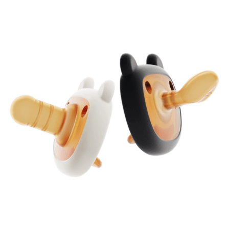 HEORSHE ortodonilise ja ümmarguse luti komplekt, White/Black 