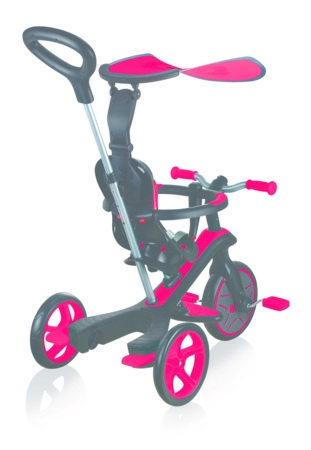 GLOBBER kolmerattaline jalgratas Explorer Trike Foldable 4 In 1, punane, 732-102 