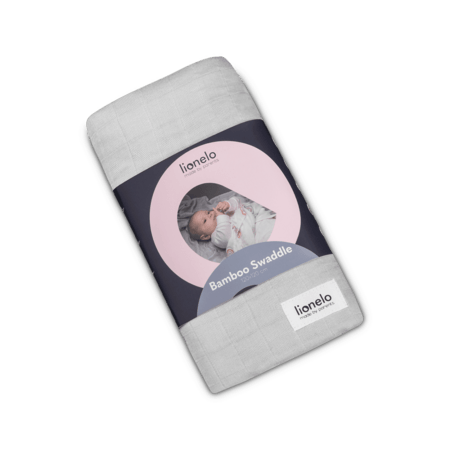 LIONELO mähkimistekk, Grey stone, LO-BAMBOO SWADDLE 