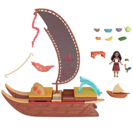 DISNEY MOANA väikeste nukkude komplekt Transforming Boat, JBT54 