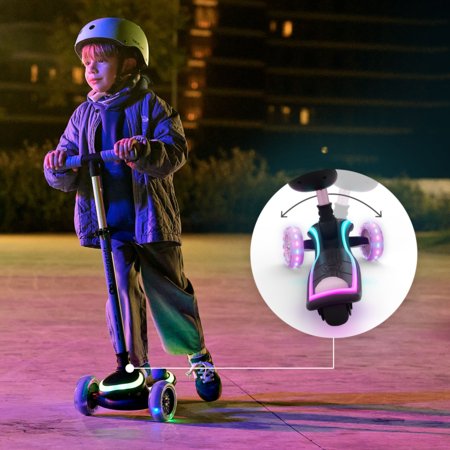 KINDERKRAFT kolmerattaline LED-tõukeratas 2in1 istmega RAKET UP, roosa, KRRAUP00PNK0000 