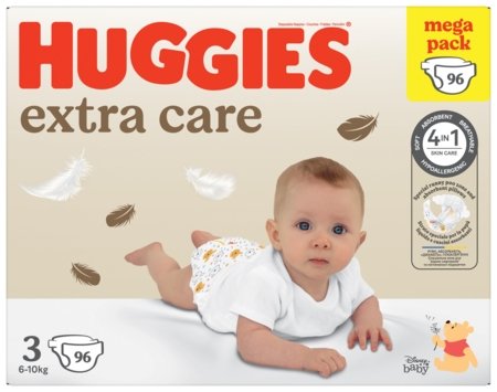HUGGIES mähkmed EXTRA CARE, Box, 3 suurus, 6-10 kg., 96 tk., 2562431 