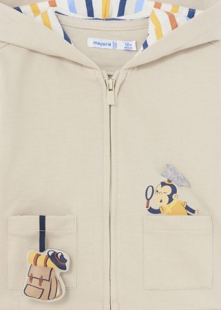 MAYORAL kapuutsiga tõmblukuga pusa 3H, kreemi värv, 1448-62 