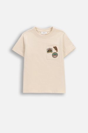 COCCODRILLO lühikeste varrukatega t-särk, kreemi värv, WC6143203FBK-003-104, 104 