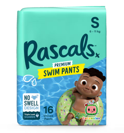 RASCALS ujumismähkmed COCOMELON, S suurus, 6-11 kg., 16 tk., 93717 