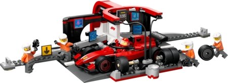 60443 LEGO® City Project Alicia 2025 F1® boksipeatus ja boksimeeskond Ferrari autoga 