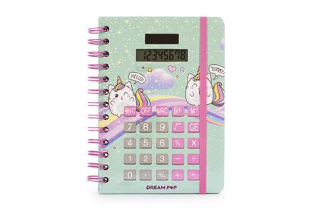 DREAM POP märkmik kalkulaatoriga, ükssarvikud, K30075-33014 