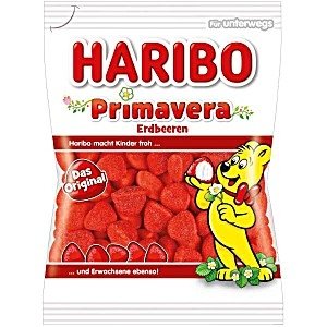 HARIBO kummikommid-sefiirid PRIMAVERA ERDBEEREN, maasika maitsed, 100 g., HARI0515 