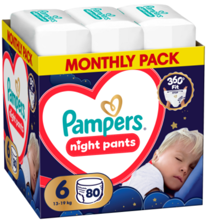 PAMPERS püksmähkmed Pants Night Monthly Pack, 6 suurus, 15+kg, 114 vnt., 80895139 
