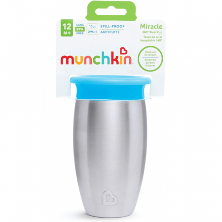 MUNCHKIN Sippy tass, sinine, Miracle 360, 12m+, 296ml, 01245001 01245001