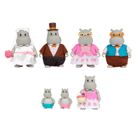 LI'L WOODZEEZ Jõehobu pulmakomplekt vanavanematega, WZ6791 